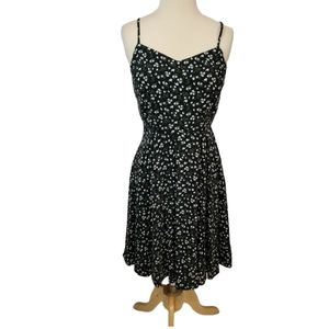 {Old Navy} Cami Green and Black Floral Dress